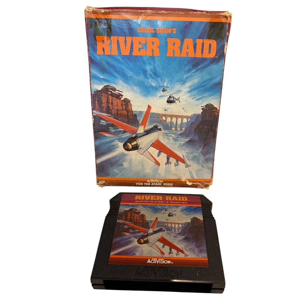 River Raid Atari 5200 Activision Shaw Vintage Video Game with Box FZ-002-04